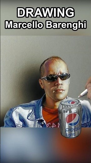 Self portrait vs Can of Soda hyperrealistic drawings #art