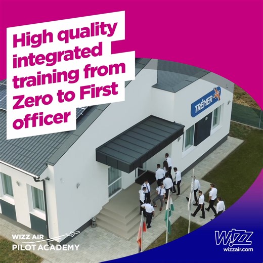 ✈️ Dreaming of a career in the skies? The Wizz Air Pilot Academy is waiting for you! Here’s why to join to the programme: 🧑‍✈️ Zero to Hero Training with no prior flight experience 📅 Becoming a First Officer within only 2 years 🎓High quality & standard Airline Pilot Training 🌍 Prospective of a job offer after successful graduation 🩷 Continuous airline monitoring and presence during training 🚀 Your Future Starts Now! If you’re passionate about aviation and ready to take off, the Wizz Air Pi