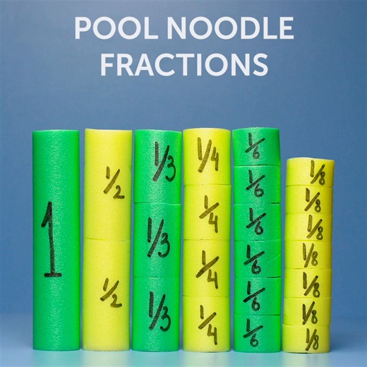 Creative math fun with pool noodles