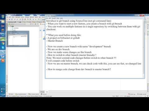#Git #SourceTree | How to create and merge code between branches (v1)