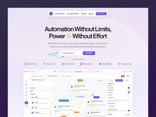 Workflow Automation SaaS - Animation