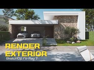 Como hacer un Render Exterior con SketchUp y V-Ray 7 (MAKETE STUDIO 3D)