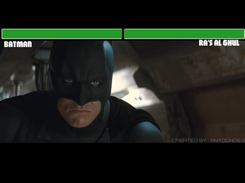 Batman Vs Ra's Ghaul Final Battle With HealthBars.... (Batman Begins)
