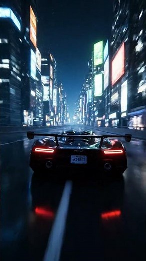 Neon City Chase: Futuristic Hypercar Escape | Cyberpunk Car Chase Cinematic 8K