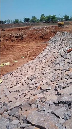 Stone pitching on check dam ‪@Studyliveonyt‬