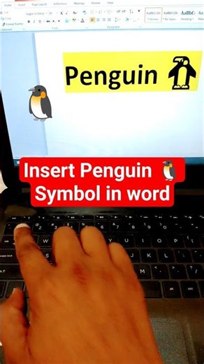 Insert Penguin 🐧 Symbol in Word #shorts #wordtips #shortcuts