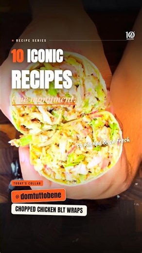 10 Years, 10 Recipes: Chopped Chicken BLT Wraps | Monument Grills DAY #recipe #shorts