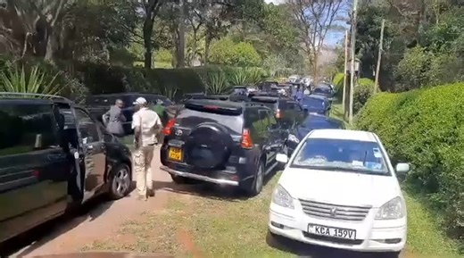 President William Ruto's arrival at Raila Odinga's Karen Home. A political giant has rested. | Channel 7 News