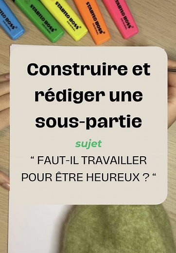 Méthodo : rédiger une sous-partie efficace pour le bac de philo