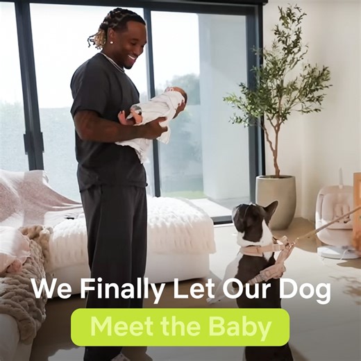 Our two babies meeting for the first time… and it was everything we hoped for 🥹 | Charles Davis