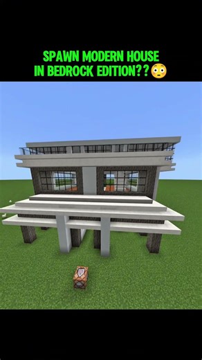 How to Spawn Modern House in Bedrock Edition #minecraft
