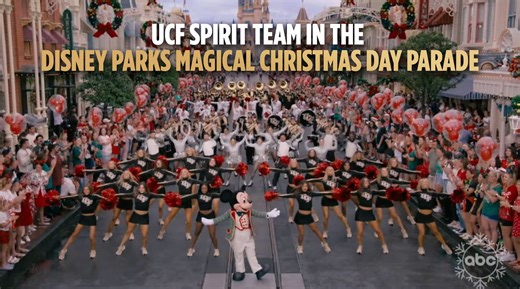 It was a very magical Christmas morning! ✨ The UCF Dance Team, Cheer Team, and Marching Knights helped open the Disney Parks Magical Christmas Day Parade this morning! 📺 ABC | UCF Knights