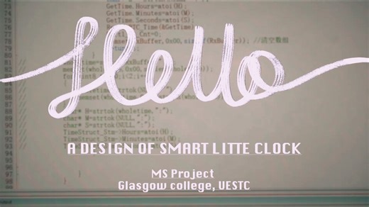 Hello！我做了一个智能小钟 | 格院大一 | MS Project |