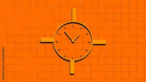 Analog wall clock animation with always rotating