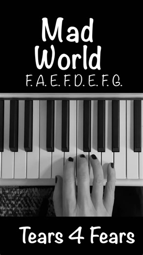 Mad World, tears for fears, piano melody #madworld easy piano melody for beginner