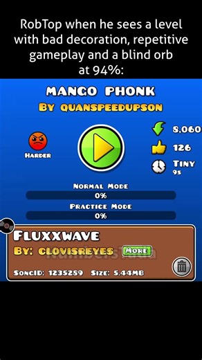 Level straight out of Temu 😭✌ #geometrydash #gd #onepoundfish