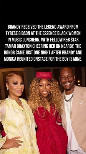 Brandy Receives the Legend Award From Tyrese Gibson at Essence Fest 🏆👑🎤