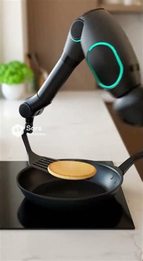 AI Chef Fails Spectacularly Flipping Pancake! #aicooking #fail