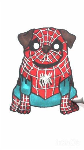 How To Draw Dog Spider-man #spiderman #drawings #art #howtodraw #spiderman4 #shorts #coloring