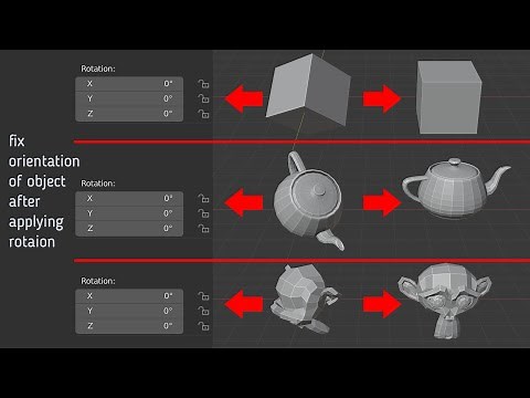 how to fix orientation of object after applying rotation