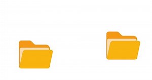 Fast file transfer, quick torrent of copying data from folder to folder on computer, transparent background footage