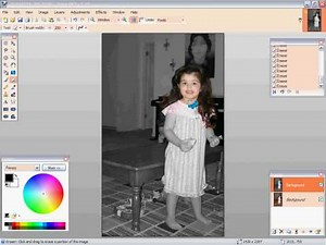 Paint.NET Tutorial: Recoloring B&W & blur background