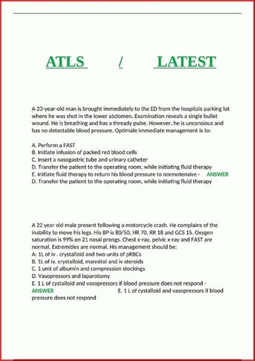 Advanced Trauma Life Supportatls Latestupdate video
