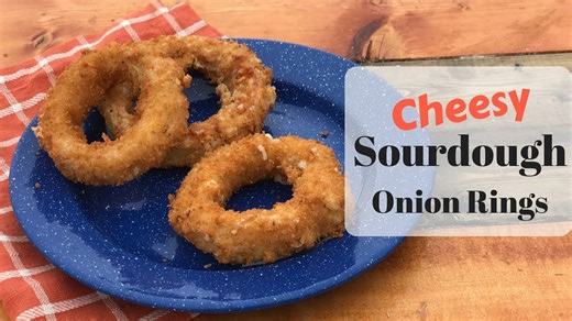 Cheese Stuffed Onion Rings with Sourdough Crust