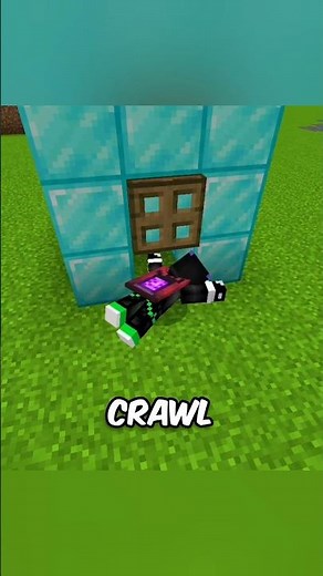 How to Crawl in Minecraft / how to go in one block gaps in minecraft