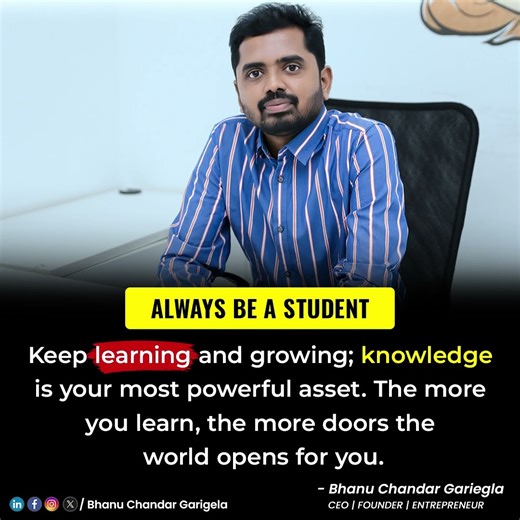 📚 Always Be A Student | Keep Learning & Growing 🚀 | Motivation for Students & Professionals