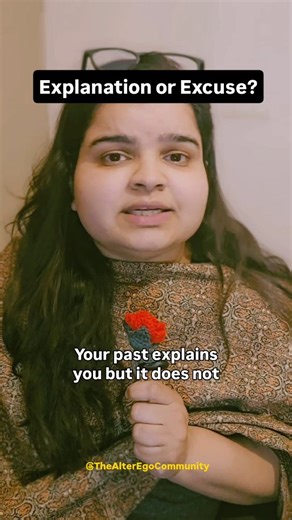 Alter Ego Community on Instagram: "Your past explains your behaviour. It doesn’t justify repeating it. Yes, your experiences are real. Your pain is valid. This is not victim-blaming. But when you over-identify with your story, you quietly sabotage your future. Awareness is not the end. It's just the beginning. (Awareness is step 3 in Alter Ego Most people stop at it. But awareness without action becomes self-deception. You need to release past baggages, take ownership of your life, and redesign