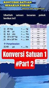 Konversi Satuan 1 - Part 2 #satuan #besarandansatuan #konversi #vektor
