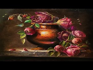 How I Paint Still Life Just By 4 Colors Oil Painting Still Life Step By Step 25 By Yasser Fayad