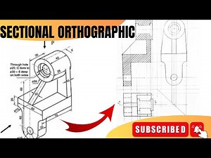 Sectional orthographic engineering drawing basics