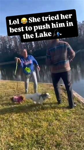 Michael on Instagram: "Out of Control … Raging lady tries to push man in lake but was unsuccessful 🤣🤣🤣"