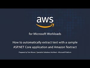 How to Automatically Extract Text with a Sample ASP.NET Core Application and Amazon Textract