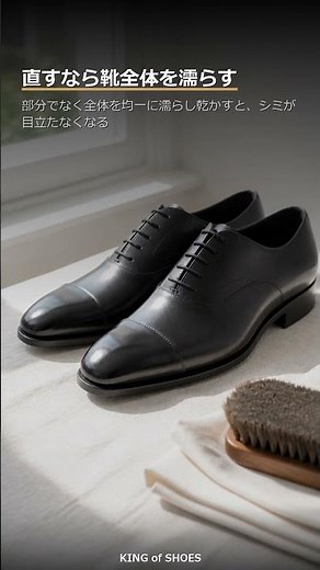 革靴の雨シミを防いで直す完全ガイド｜Shoegazingが水染みのメカニズムから修復法まで解説 #Shorts