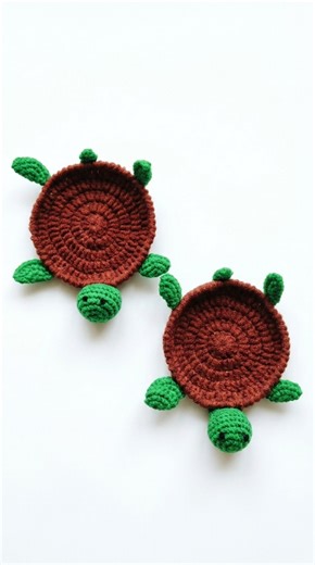 Charming Free Crochet Turtle Coaster Pattern for Your Table Décor - Yours Patterns
