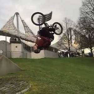 Backflip to over the bars... New one on us haha | Ride UK BMX