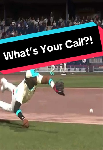 The dive was spectacular, but was the throw on time? What’s Your Call?! #mlbtheshow #mlbtiktok #gamingontiktok #mlbtheshow26 #whatsyourcall