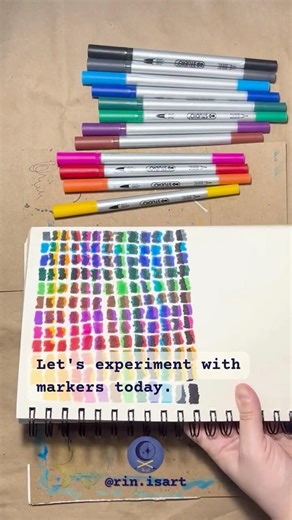 Marker Grid Experiment ✨ Colour Layering & Calm Play #Short