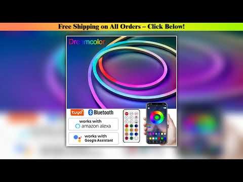 Tuya WiFi LED Neon Strip light 12V RGBIC Dimmable LED Strip Dreamcolor Waterproof Chasing Effect