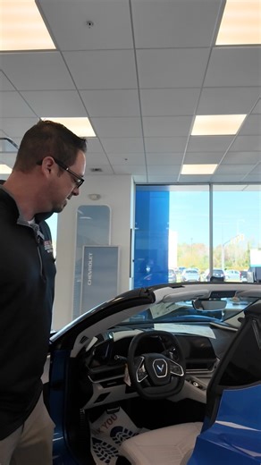 2026 Corvette Convertible in Riptide Blue!! Check it out! https://www.centralmainechevrolet.com/inventory/new-2026-chevrolet-corvette-stingray-3lt-rear-wheel-drive-convertible-1g1yc3d45t5100281/ | Central Maine Motors