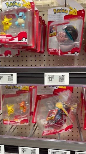 Pokémon toys plush figures walkie talkies in the toy aisle Pikachu