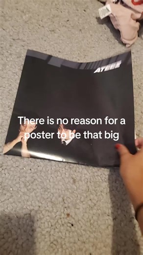 TS IS GONNA BE A PAIN TO PUT UP😭 KQ PLS MAKE SMALL POSTERS FOR VINYL VERSIONS PLS MY WALL IS CRYING RN #ateez #kpop #poster #viral #fyp