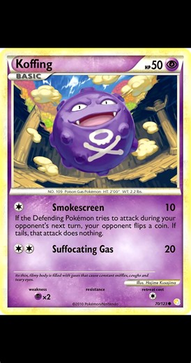 Evolution of Koffing Pokémon Cards No.109 #pokemoncards #pokemon #pokemontcg #109 #koffing