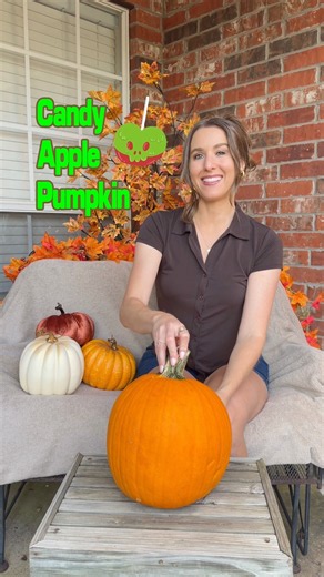 I turned a pumpkin into a giant candy apple 🎃🍏🍭