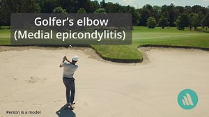 Medial epicondylitis (golfer's elbow) is caused by any activity that places a valgus force on the elbow or that involves forcefully flexing the volar forearm muscles, as occurs during golfing with improper technique. Refresh your knowledge: https://mrkmnls.co/3KlQkMz | Merck Manual Professional