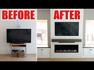 Building a Modern Fireplace TV Wall (Start to Finish)