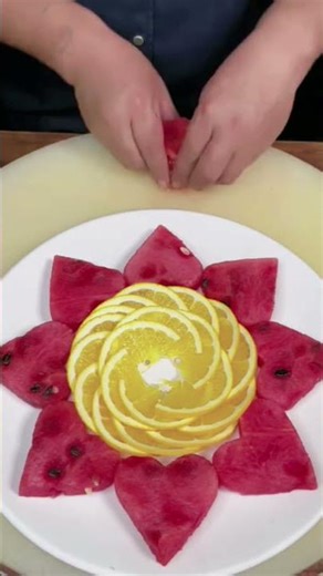 Amazing Fruit Carving Art | Beautiful Watermelon & Orange Decoration Ideas #food #shorts